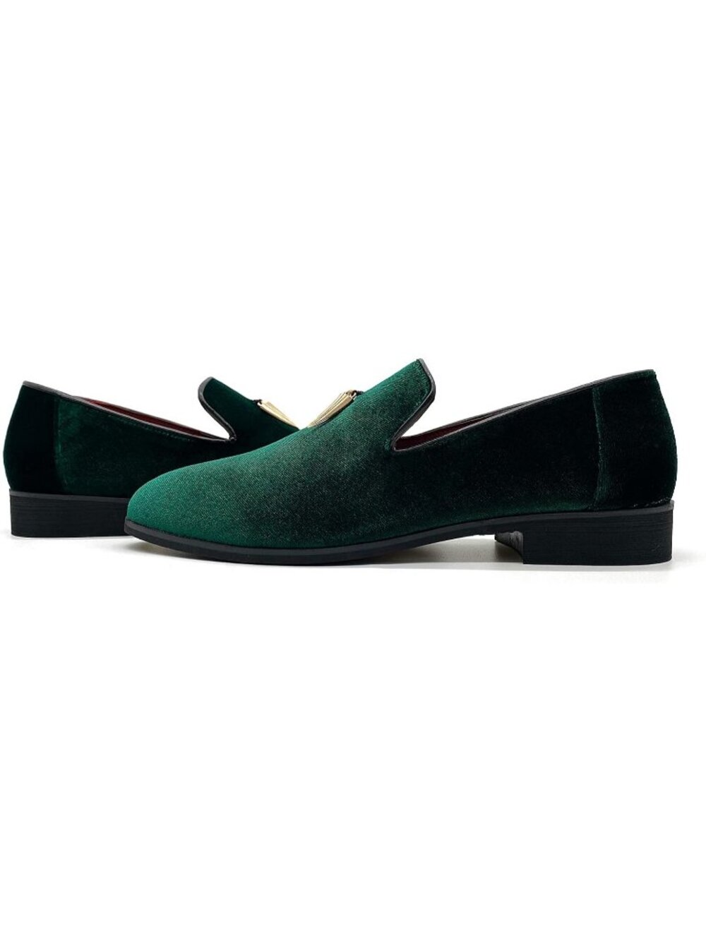 Men's Green Velvet Penny Loafer Slip On Comfortable Tuxedo Party Classic Shoes